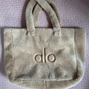 ALO furry faux fur yoga bag
